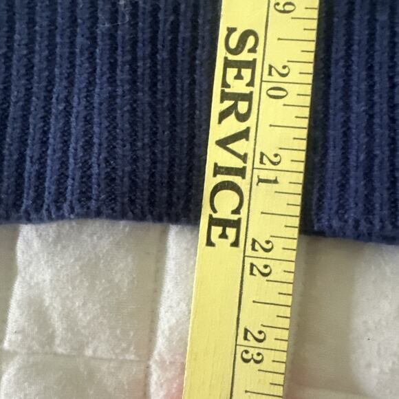 KERI ROSENTHAL XOKR Sweater Womens Medium Blue Stripe Embroidered Sunshine - Picture 9 of 9